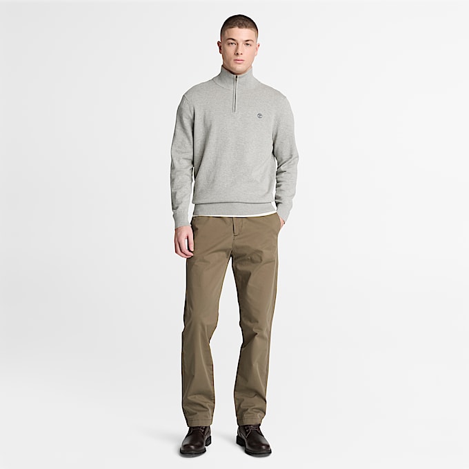Claremont Chinohose aus Twill mit geradem Bein fr Herren in Dunkelgrn TBL Grn ALT2