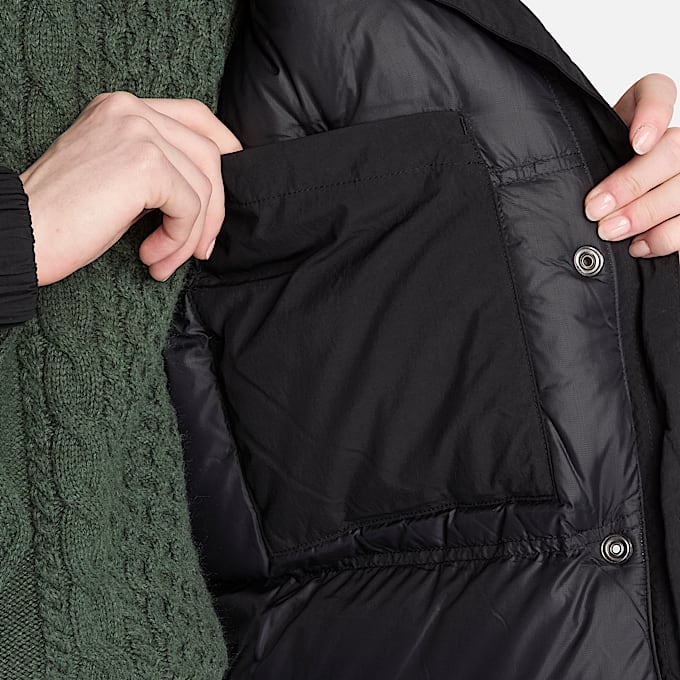 Wasserabweisende DaunenSteppjacke fr Damen in Schwarz TBL Schwarz ALT4