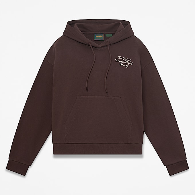 Hochgeschlossener Hoodie fr Damen in Dunkelbraun TBL Braun HERO