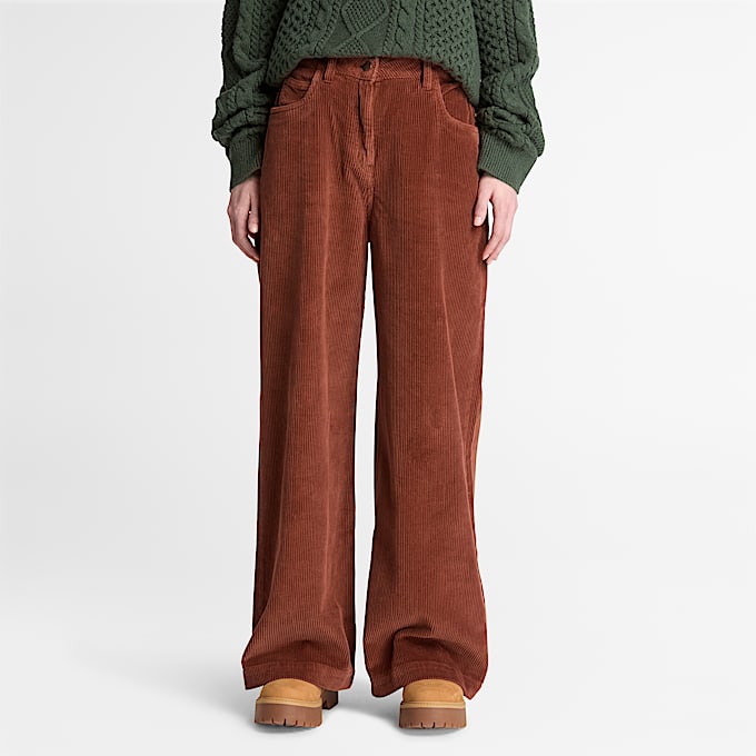 Cordhose mit weitem Bein fr Damen in Braun TBL Braun ALT1
