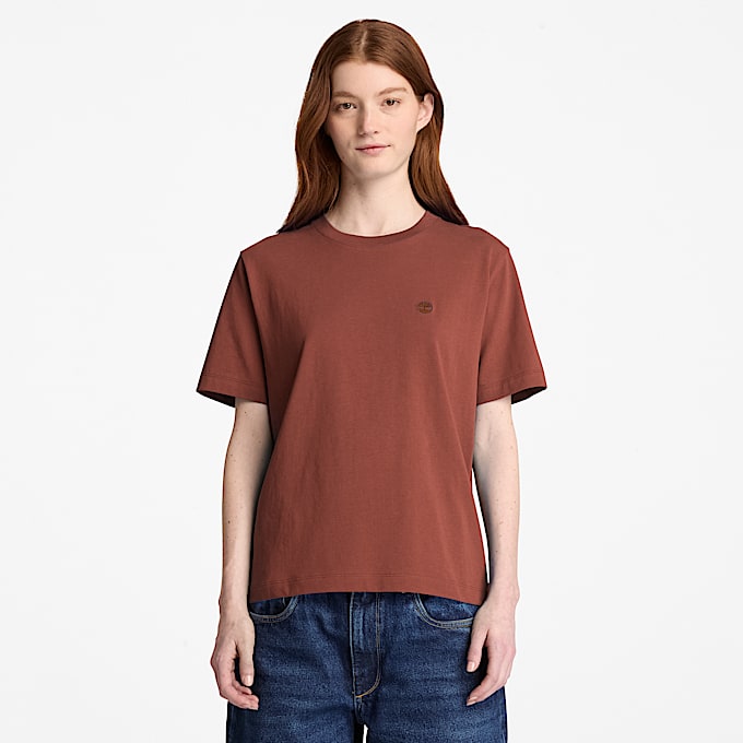 Crafted KurzarmTShirt mit Rundhalsausschnitt fr Damen in Braun TBL Braun ALT1