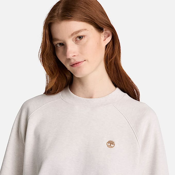 Crafted Sweatshirt mit Rundhalsausschnitt fr Damen in Hellbeige TBL Beige ALT3