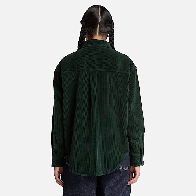 Hemdjacke aus Cord fr Damen in Dunkelgrn TBL Grn ALT8