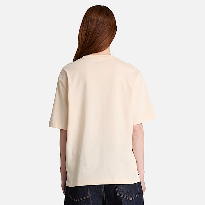 Hochgeschlossenes KurzarmTShirt fr Damen in Beige TBL Beige ALT8