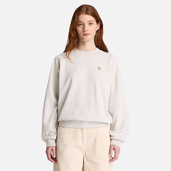 Crafted Sweatshirt mit Rundhalsausschnitt fr Damen in Hellbeige TBL Beige ALT1