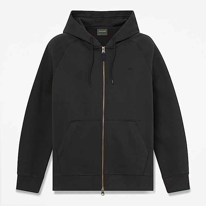 Exeter River Hoodie mit durchgehendem Reiverschluss fr Herren in Schwarz TBL Schwarz HERO