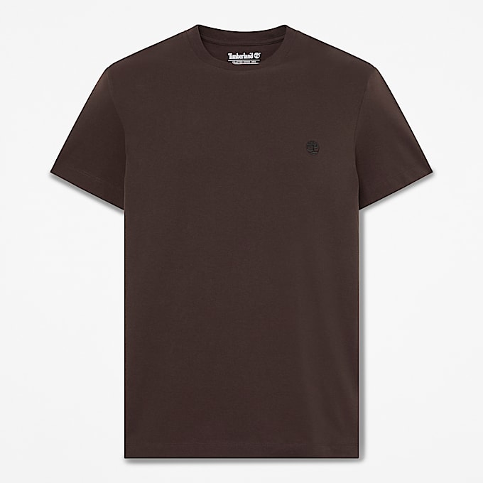 Dunstan River KurzarmTShirt mit schmaler Passform fr Herren in Dunkelbraun TBL Braun HERO