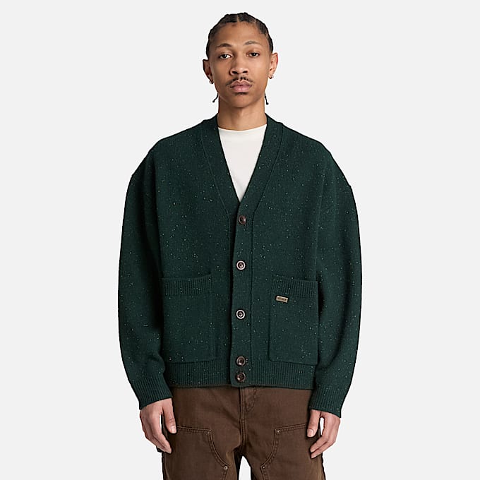 Phillips Brook WollCardigan fr Herren in Dunkelgrn TBL Grn ALT3
