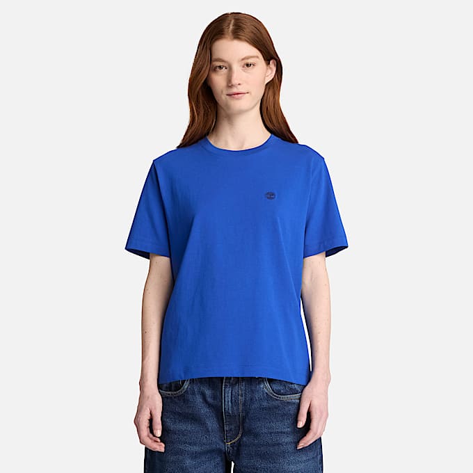 Crafted KurzarmTShirt mit Rundhalsausschnitt fr Damen in Blau TBL Blau ALT1