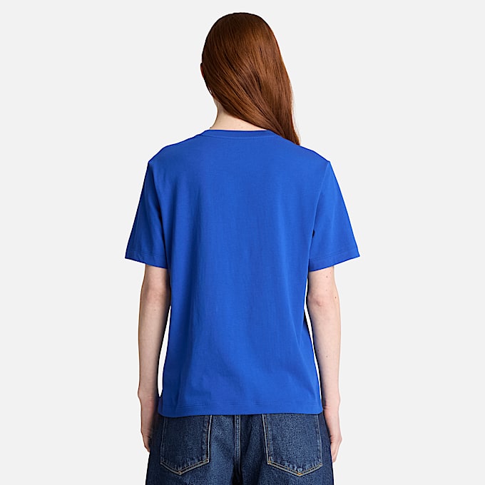 Crafted KurzarmTShirt mit Rundhalsausschnitt fr Damen in Blau TBL Blau ALT8