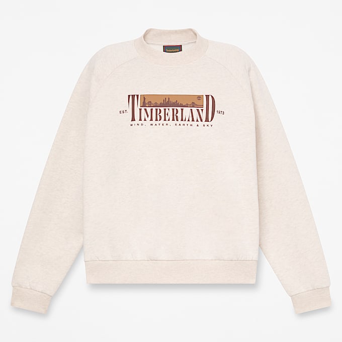 Sweatshirt mit Rundhalsausschnitt Grafik und angerauter Innenseite fr Damen in Hellbeige TBL Beige HERO