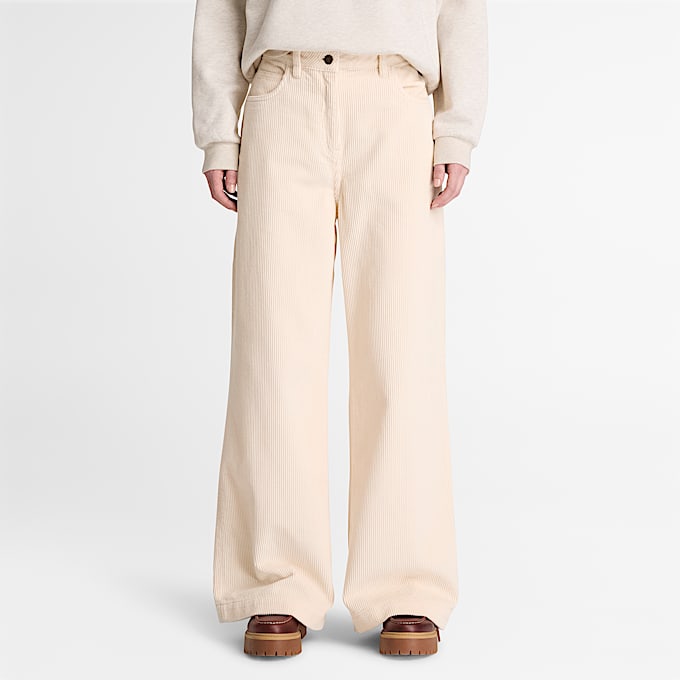 Cordhose mit weitem Bein fr Damen in Beige TBL Beige ALT1