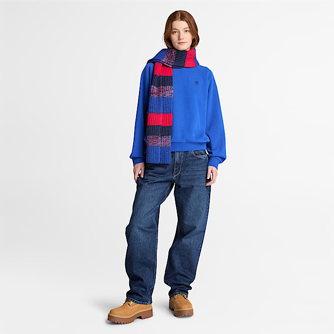 Crafted Sweatshirt mit Rundhalsausschnitt fr Damen in Blau TBL Blau ALT2
