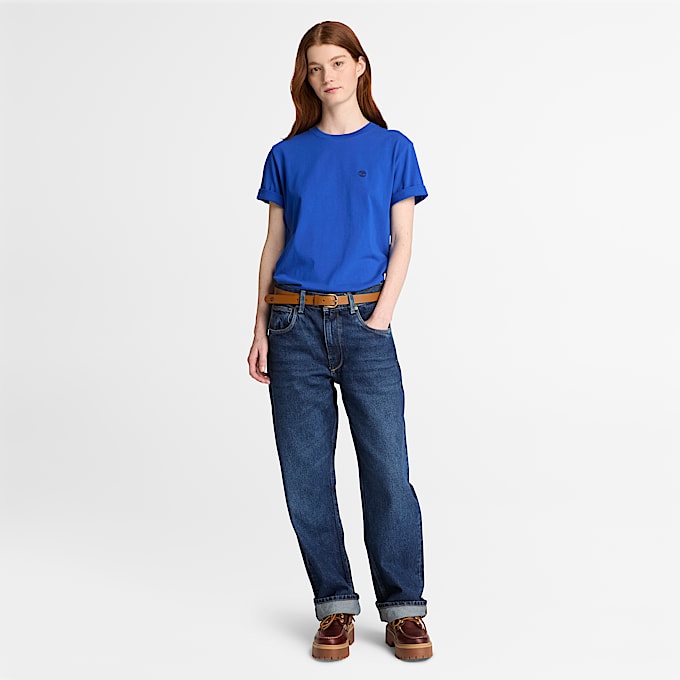 Crafted KurzarmTShirt mit Rundhalsausschnitt fr Damen in Blau TBL Blau ALT2