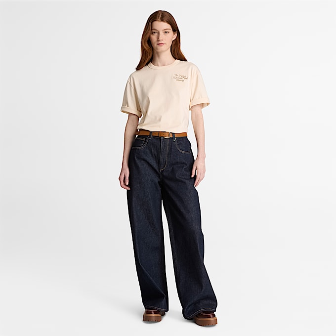 DenimHose mit weitem Bein fr Damen in Dunkelblau TBL Blau ALT2