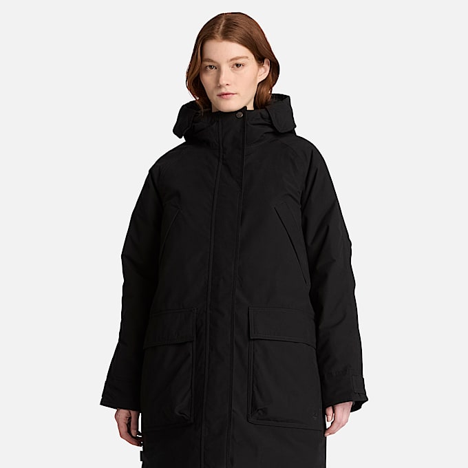 Wasserdichter isolierter Winterparka fr Damen in Schwarz TBL Schwarz ALT1