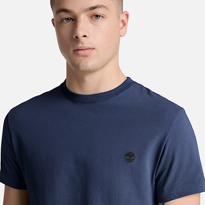 Dunstan River KurzarmTShirt mit schmaler Passform fr Herren in Dunkelblau TBL Blau ALT3