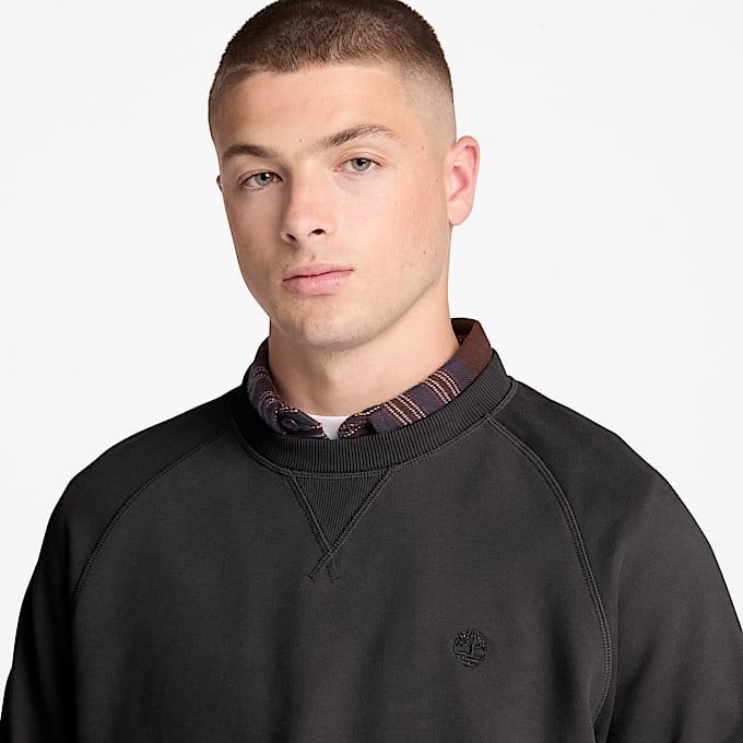 Exeter River Sweatshirt mit Rundhalsausschnitt fr Herren in Schwarz TBL Schwarz ALT3