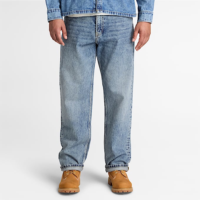 Lssige DenimHose fr Herren in Hellblau TBL Blau ALT1