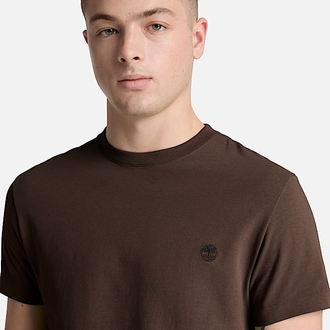 Dunstan River KurzarmTShirt mit schmaler Passform fr Herren in Dunkelbraun TBL Braun ALT3
