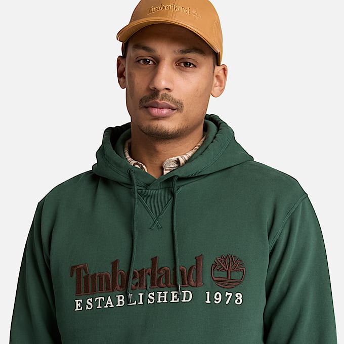 Hoodie mit Established 1973Logostickerei fr Herren in Dunkelgrn TBL Grn ALT3