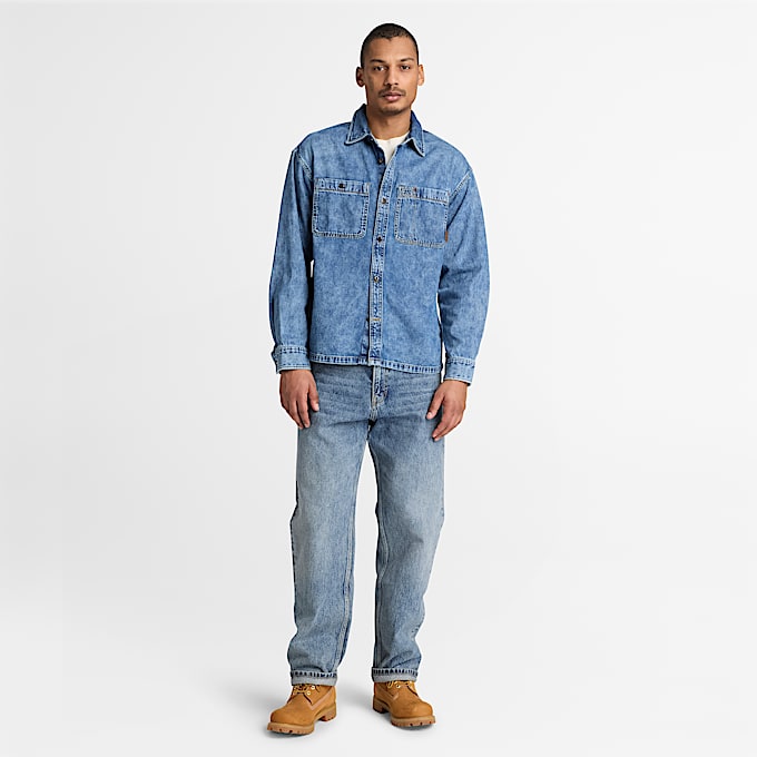 Lssige DenimHose fr Herren in Hellblau TBL Blau ALT2