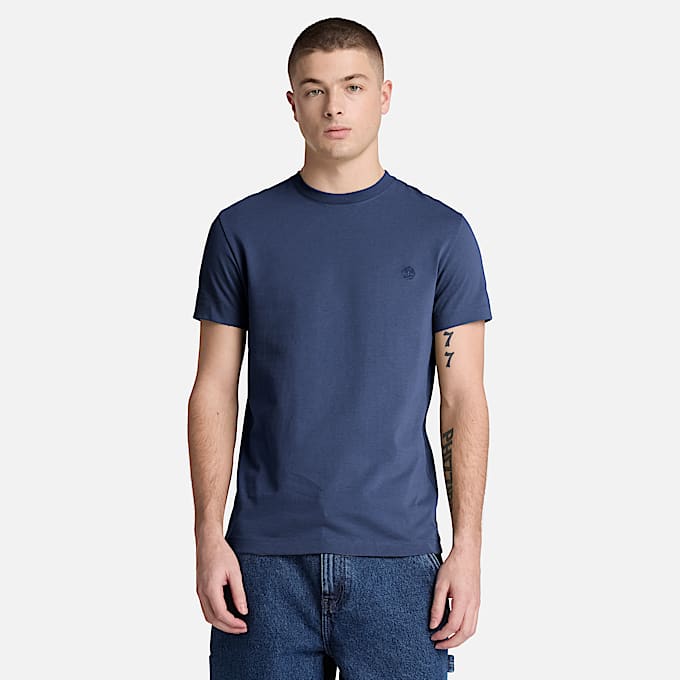 Dunstan River KurzarmTShirt mit schmaler Passform fr Herren in Dunkelblau TBL Blau ALT1