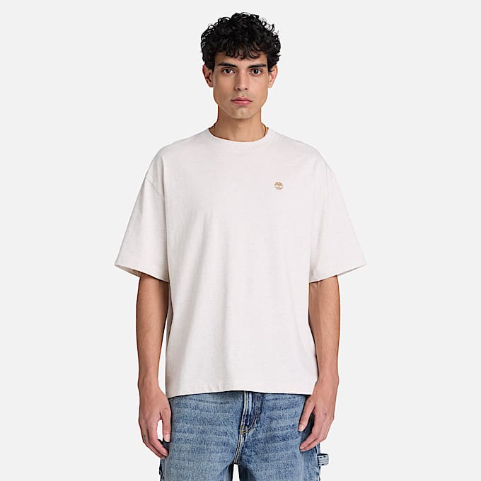 Dunstan River KurzarmTShirt mit lockerer Passform fr Herren in Beige TBL Beige ALT1