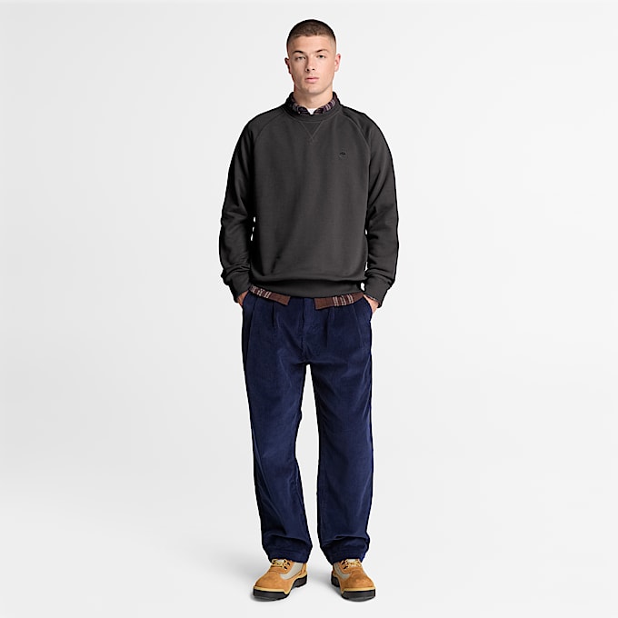 Exeter River Sweatshirt mit Rundhalsausschnitt fr Herren in Schwarz TBL Schwarz ALT2