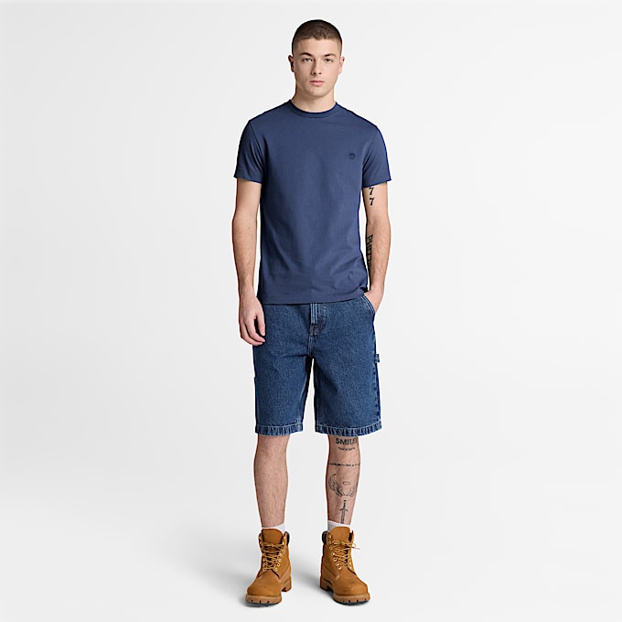Dunstan River KurzarmTShirt mit schmaler Passform fr Herren in Dunkelblau TBL Blau ALT2