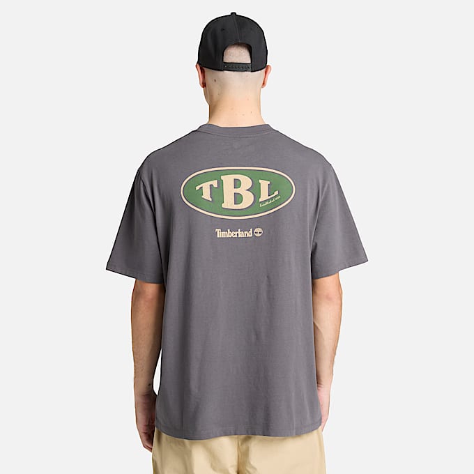 TShirt mit TankstellenGrafik fr Herren in Dunkelgrau TBL Grau ALT1