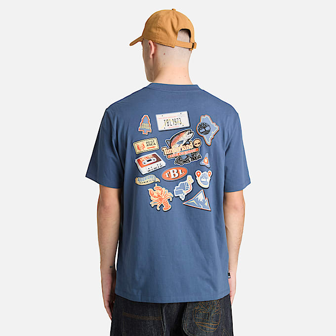 TShirt mit Magnetgrafik fr Herren in Dunkelblau TBL Blau ALT1
