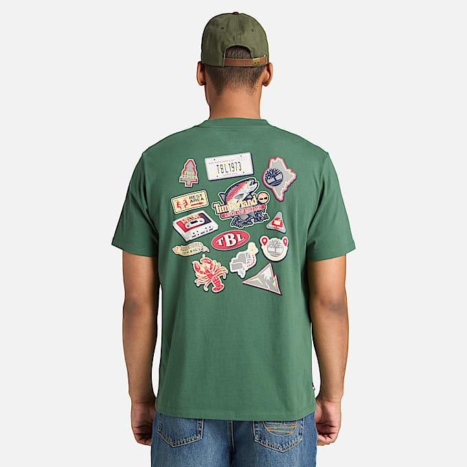 TShirt mit Magnetgrafik fr Herren in Dunkelgrn TBL Grn ALT1