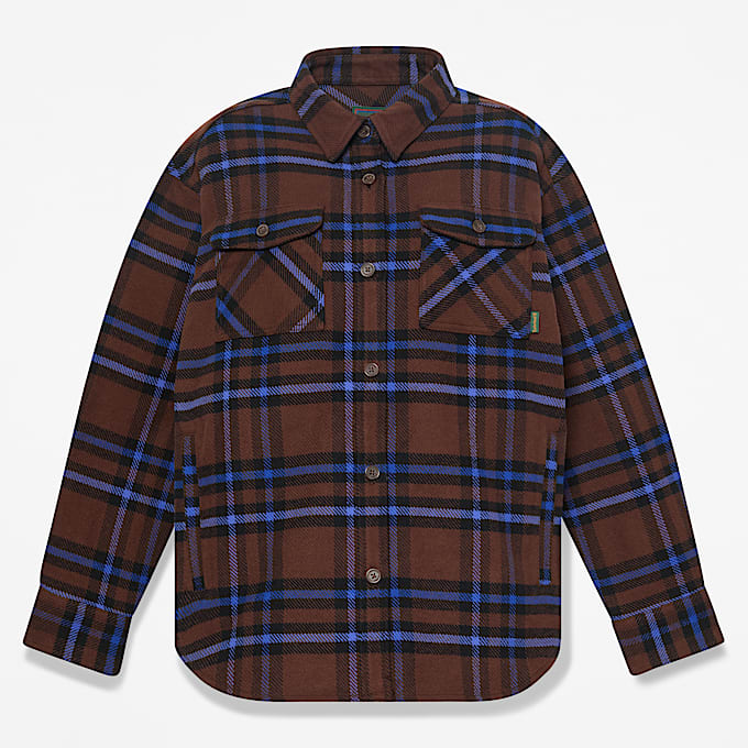Karierte Hemdjacke fr Damen in Dunkelbraun TBL Braun HERO