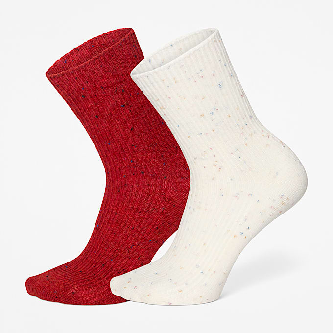 Gesprenkelte Crew Socken im 2erPack Wei TBL Wei HERO