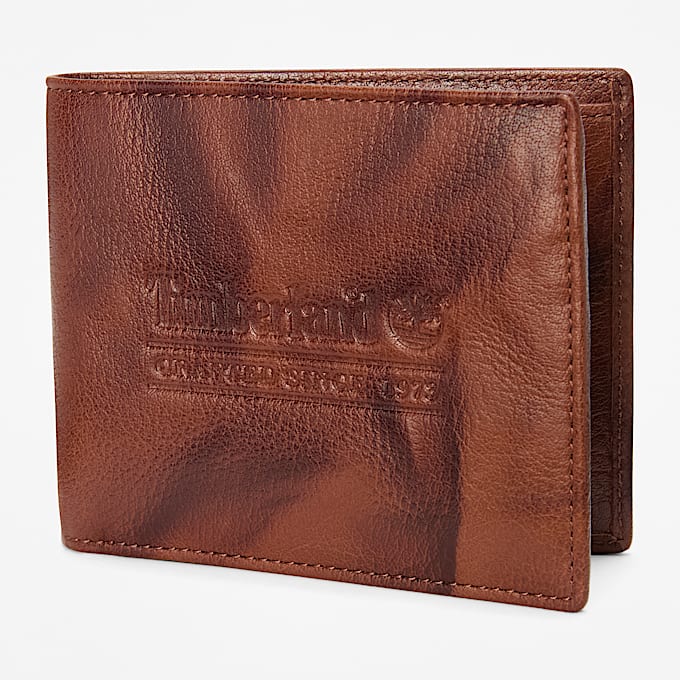 Geldbrse aus gewaschenem Leder fr Herren in Braun TBL Braun HERO