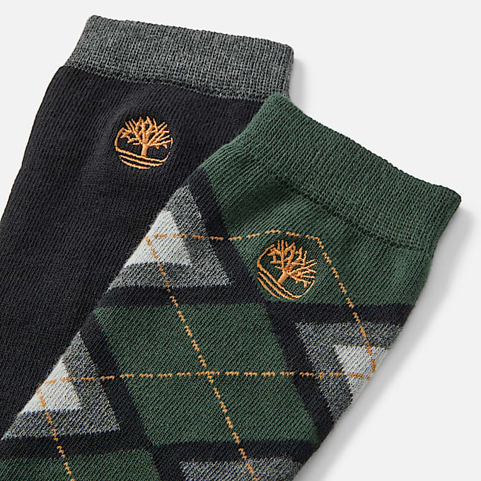 Argyle Solid 2erPack CrewSocken in Dunkelgrn TBL Grn ALT1