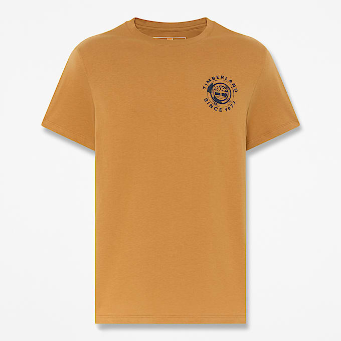 Strukturiertes All Gender KurzarmTShirt mit angerautem Logo in Gelb TBL Gelb HERO