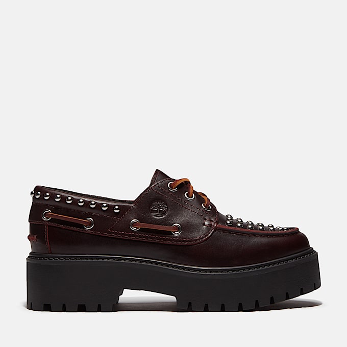 Stone Street Bootsschuh mit Plateausohle fr Damen in Burgunderrot TBL Burgunderrot HERO