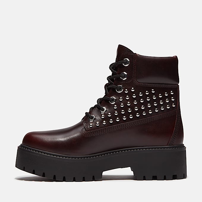 Stone Street 6Inch Boot mit Plateausohle fr Damen in Burgunderrot TBL Burgunderrot ALT6