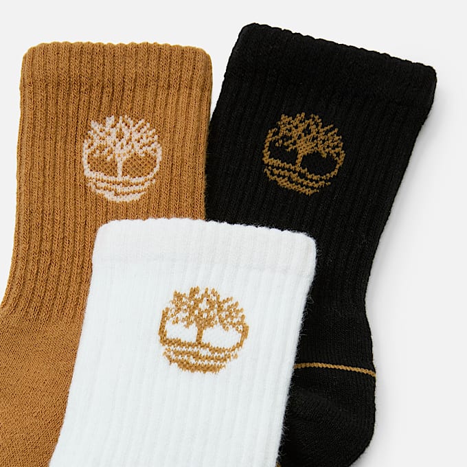 3erPack Bowden Crew Socken fr Kinder in Gelb TBL Gelb ALT1
