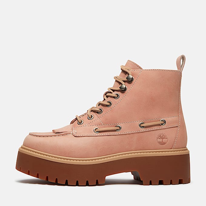 Stone Street Kiltie Boot mit Plateausohle fr Damen in Hellpink TBL Pink ALT7