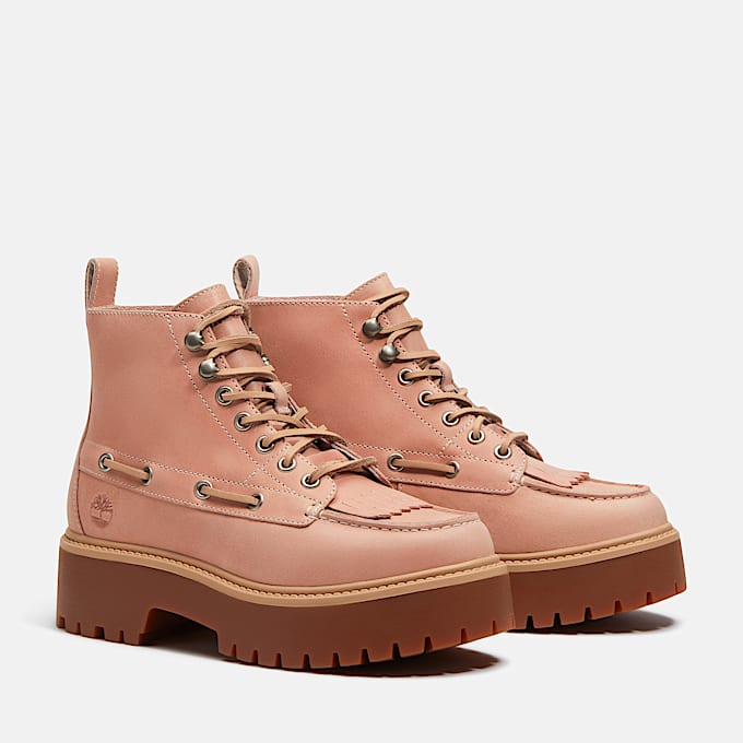 Stone Street Kiltie Boot mit Plateausohle fr Damen in Hellpink TBL Pink ALT4