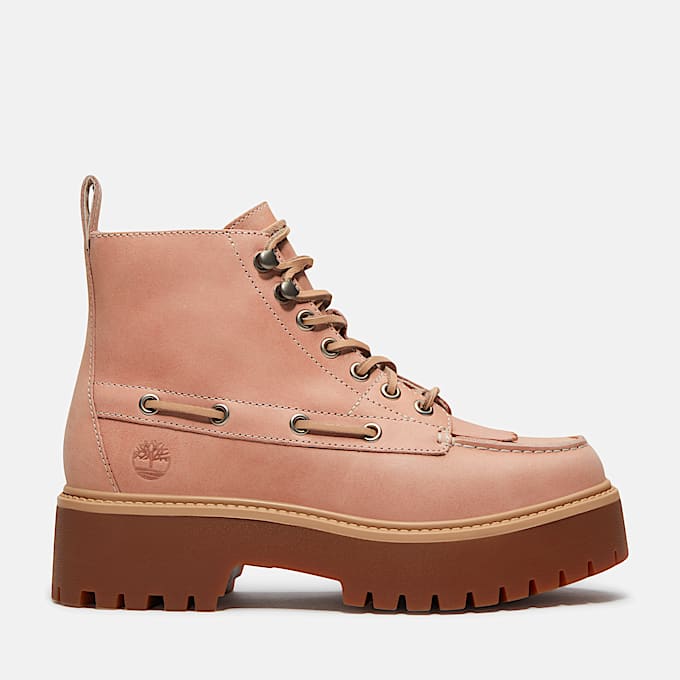 Stone Street Kiltie Boot mit Plateausohle fr Damen in Hellpink TBL Pink HERO