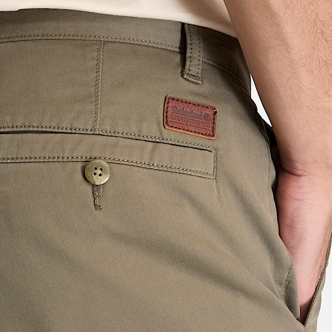 Claremont Chinohose aus Twill mit schmalem Bein fr Herren in Dunkelgrn TBL Grn ALT3