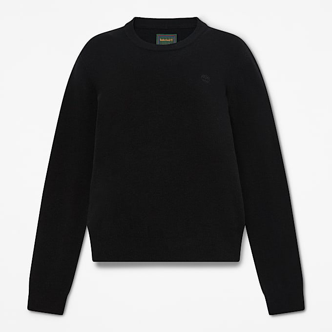 Rundhalspullover aus Merinowolle fr Damen in Schwarz TBL Schwarz HERO