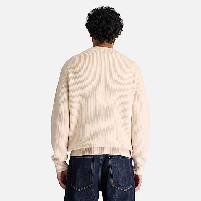 Baumwollpullover mit Rundhalsausschnitt fr Herren in Hellbeige TBL Beige ALT8