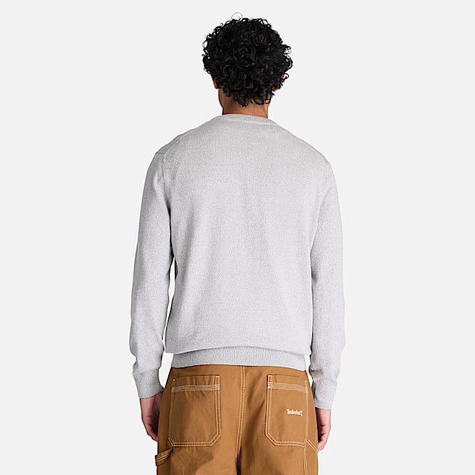 Williams River Baumwollpullover mit Rundhalsausschnitt fr Herren in Grau TBL Grau ALT8