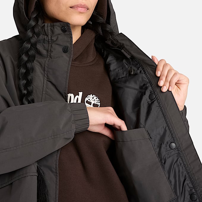 Wasserdichte ShellJacke fr Damen in Schwarz TBL Schwarz ALT4