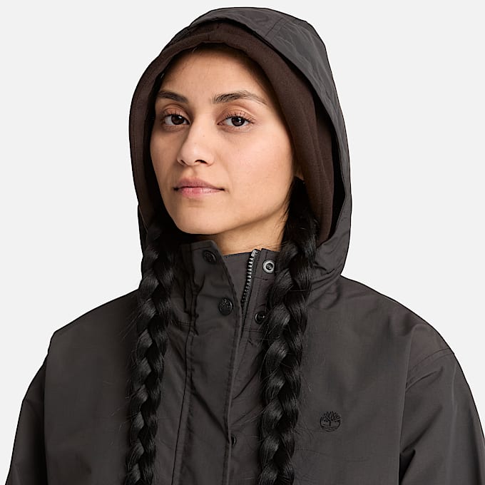 Wasserdichte ShellJacke fr Damen in Schwarz TBL Schwarz ALT3